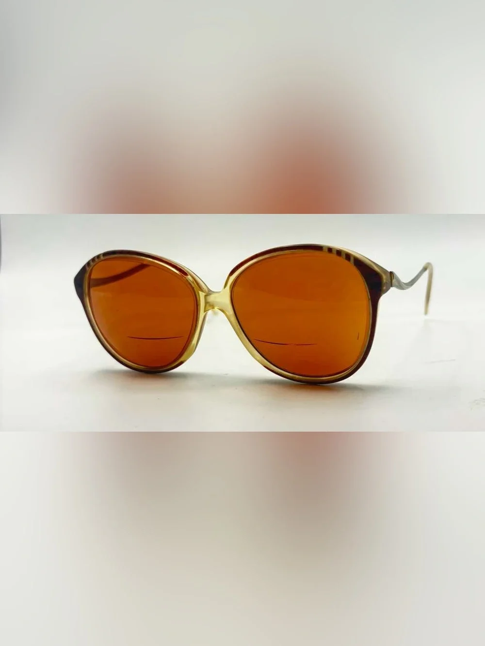 Vintage Brown Oval Sunglasses Frames Only Hong Kong